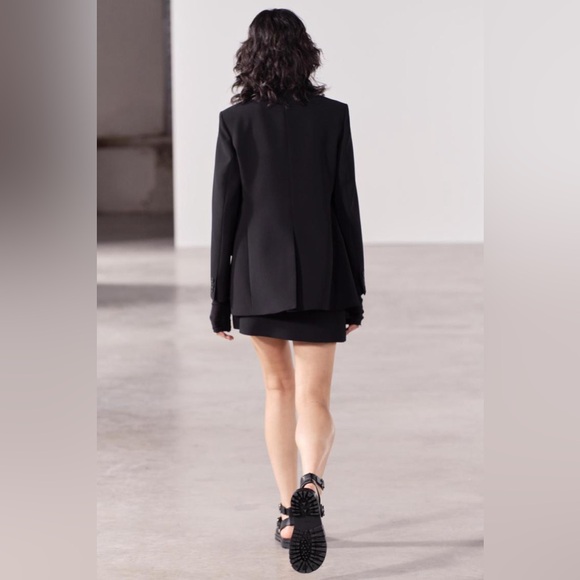 Zara fitted tuxedo jacket blazer - Picture 3 of 11